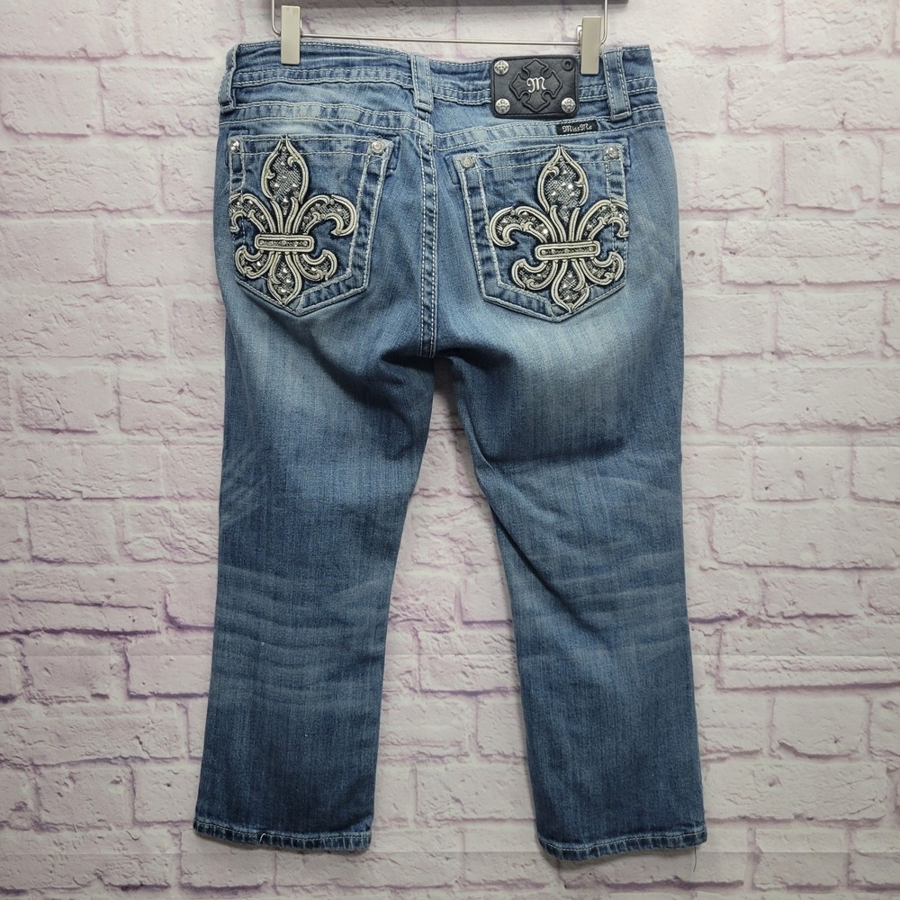Miss Me Light Blue Capri Women's Jeans - Picture 2 of 10